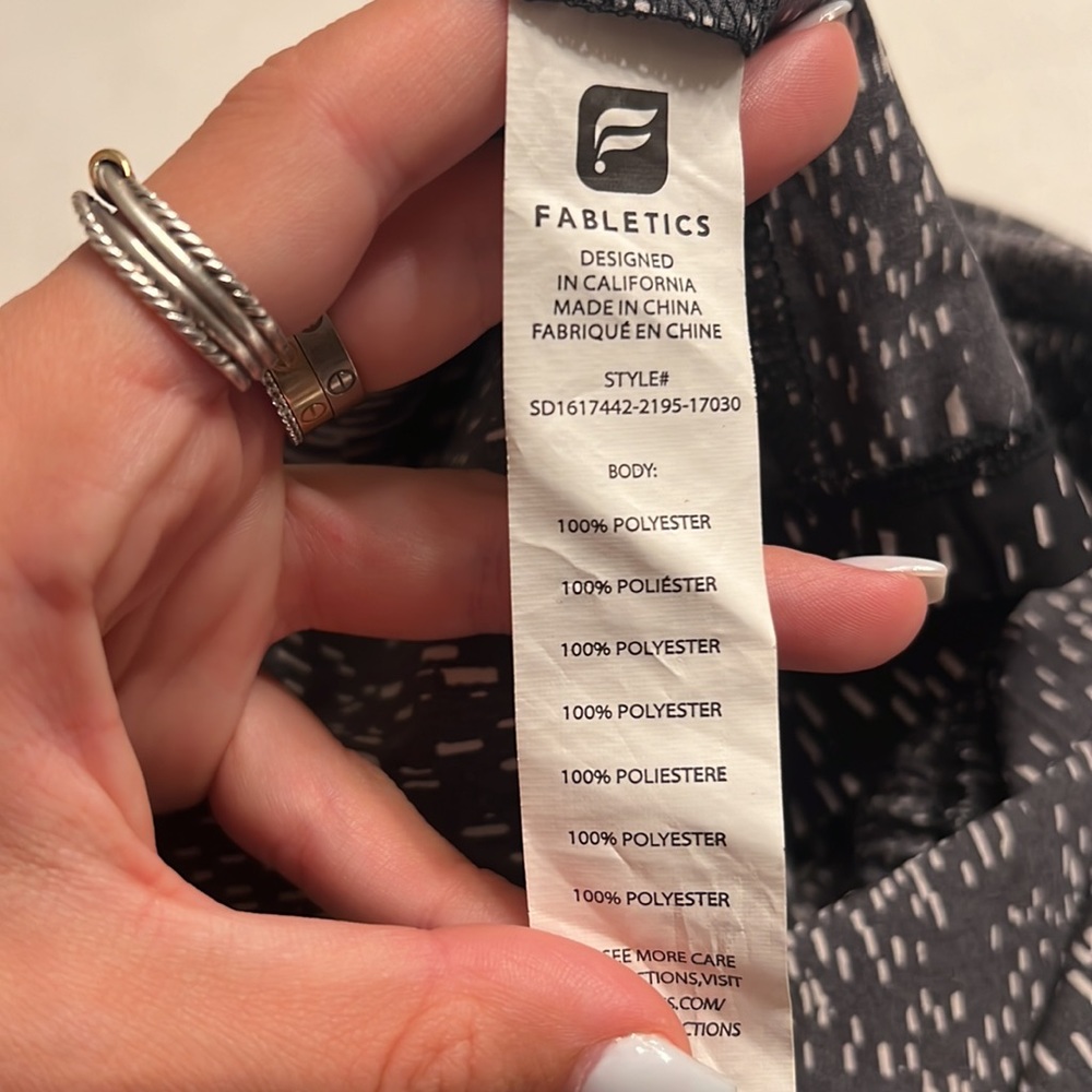 Fabletics Joel Black/White Pattern Romper - image 6